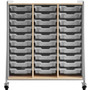 Safco Whiffle Typical Triple Rolling Storage Cart - 330 lb (149685.48 g) Capacity - 4 Casters - 3" (76.20 mm) Caster Size - Laminate, (Fleet Network)