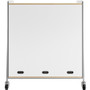 Safco 3930GRY Whiffle Triple Rolling Storage Cart - Gray - 330 lb Capacity - 4 Casters - 48"H x 43. 3"W x 19. 8"D