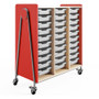 Safco Whiffle Typical Triple Rolling Storage Cart - 330 lb (149685.48 g) Capacity - 4 Casters - 3" (76.20 mm) Caster Size - Laminate, (Fleet Network)