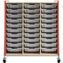 Safco Whiffle Typical Triple Rolling Storage Cart - 330 lb (149685.48 g) Capacity - 4 Casters - 3" (76.20 mm) Caster Size - Laminate, (Fleet Network)