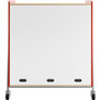Safco 3930RED Whiffle Triple Rolling Storage Cart - 330 lb Capacity - 4 Swivel Casters - Red