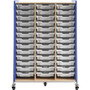 Safco Whiffle Typical Triple Rolling Storage Cart - 396 lb (179622.58 g) Capacity - 5 Casters - 3" (76.20 mm) Caster Size - Laminate, (Fleet Network)