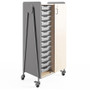 Safco Whiffle Typical Double Rolling Storage Cart - 153 lb (69399.63 g) Capacity - 4 Casters - 3" (76.20 mm) Caster Size - Laminate, - (Fleet Network)