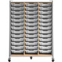 Safco Whiffle Typical Triple Rolling Storage Cart - 396 lb (179622.58 g) Capacity - 5 Casters - 3" (76.20 mm) Caster Size - Laminate, (Fleet Network)