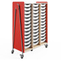 Safco Whiffle Typical Triple Rolling Storage Cart - 396 lb (179622.58 g) Capacity - 5 Casters - 3" (76.20 mm) Caster Size - Laminate, (Fleet Network)