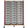 Safco Whiffle Typical Triple Rolling Storage Cart - 396 lb (179622.58 g) Capacity - 5 Casters - 3" (76.20 mm) Caster Size - Laminate, (Fleet Network)