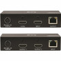 Tripp Lite by Eaton B127A-2A1-BHBH Video Extender Transmitter/Receiver - 1 Input - 2 Output - 4K UHD - 230 ft Range - Rack/Wall Mount