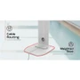 CTA Digital PAD-PARAF10W Premium Floor Stand for Tablets up to 11" - White Steel Heavy-Duty with Magnetic Case & VESA Plate