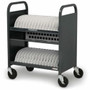 Bretford CUBE Transport Cart - TVCT30AC - 4 Casters - 5" (127 mm) Caster Size - Charcoal - For 30 Devices (Fleet Network)