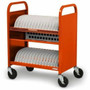 Bretford CUBE Transport Cart - TVCT30AC - 4 Casters - Steel - 28.7" Width x 18" Depth x 37" Height - Tangerine - For 30 Devices (Fleet Network)