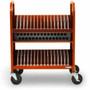 Bretford CUBE Transport Cart - TVCT30AC - 4 Casters - Steel - 28.7" Width x 18" Depth x 37" Height - Tangerine - For 30 Devices (Fleet Network)