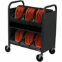 Bretford CUBE Transport Cart with Caddies - TVCT30CAD - 4 Casters - Steel - 26.5" Width x 19.5" Depth x 36" Height - For 30 Devices (Fleet Network)
