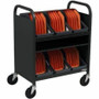 Bretford CUBE Transport Cart with Caddies - TVCT30CAD - 4 Casters - Steel - 26.5" Width x 19.5" Depth x 36" Height - For 30 Devices (Fleet Network)