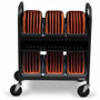 Bretford CUBE Transport Cart with Caddies - TVCT30CAD - 4 Casters - Steel - 26.5" Width x 19.5" Depth x 36" Height - For 30 Devices (Fleet Network)