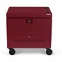 Bretford CUBE Toploader Cart with Caddies - 4 Casters - Steel, Foam - 34" Width x 23" Depth x 33" Height - Maroon - For 30 Devices (Fleet Network)