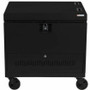 Bretford CUBE Toploader Cart with Caddies Pre-Wired - TVTL30CADUSB - 4 Casters - Steel - Black Pumice (Fleet Network)
