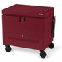Bretford CUBE Transport Cart with Caddies - TVCT30CAD - 4 Casters - Steel - 34" Width x 23" Depth x 33" Height - Maroon - For 30 (Fleet Network)
