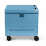 Bretford CUBE Toploader Cart with Caddies PRE-WIRED - 4 Casters - Steel - 34" Width x 23" Depth x 33" Height - Sky - For 30 Devices (Fleet Network)