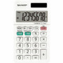 Sharp Simple Calculator - 3-Key Memory, Dual Power, Auto Power Off, Double Zero - 1 Line(s) - 8 Digits - LCD - Battery/Solar Powered - (Fleet Network)