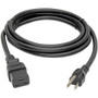 Tripp Lite by Eaton P034-010 Standard Power Cord - C19 to 5-15P - 10 ft - 14 AWG - 125V AC - Black