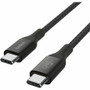 Belkin CAB015bt2MBK BoostCharge USB-C to USB-C Cable 240W - 6. 6ft/2m Nylon Braided - 480 Mbps Data Transfer - Black