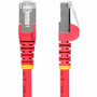 StarTech. com NLRD-50F-CAT6A-PATCH Cat6a Ethernet Cable - 50ft Red - Shielded S/FTP - Snagless RJ45 - 10G - 100W PoE++ - LSZH - 27AWG Pure Copper