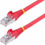 StarTech.com 25ft Red CAT6a Ethernet Cable, Snagless RJ45, 10G, 100W PoE, S/FTP, LSZH, 27AWG Bare Copper, 500MHz, Shielded Network - (Fleet Network)