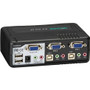 Black Box KV7020A-K DT Pro II Desktop KVM Switch - 2-Port - VGA - USB/PS/2 - Audio - 1920 x 1440