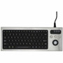 iKey Stainless Steel Keyboard with Integrated Trackball - Cable Connectivity - LED - Rugged - Trackball - Industrial Silicon Rubber (Fleet Network)