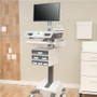 Ergotron M111-1101-100000-1-1 Mosaic LCD Medical Cart - AC Power - 43 lb Load Capacity - 4 Casters - 7-27" Screen Support