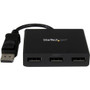 StarTech.com 3 Port DisplayPort MST Hub - 4K 30Hz - DisplayPort to DisplayPort Multi Monitor Splitter for 3 DP Monitor Setup - Use to (Fleet Network)