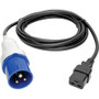 Tripp Lite by Eaton P070-010 Tripp Lite IEC309 to C19 Power Cord Extension - 10ft Heavy Duty 16A 250V AC Black