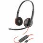 Poly Blackwire 3200 3220 Headset - Stereo - USB Type C, Mini-phone (3.5mm) - Wired - 32 Ohm - 20 Hz to 20 kHz - On-ear, Over-the-head (Fleet Network)