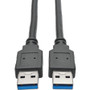 Tripp Lite series USB 3.0 SuperSpeed A/A Cable (M/M), Black, 3 ft - 3 ft (0.91 m) USB Data Transfer Cable for Notebook, Tablet, - End: (Fleet Network)