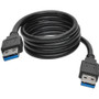 Tripp Lite series USB 3.0 SuperSpeed A/A Cable (M/M), Black, 3 ft - 3 ft (0.91 m) USB Data Transfer Cable for Notebook, Tablet, - End: (U320-003-BK)