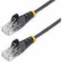 StarTech.com 30ft Black Slim CAT6 Ethernet Cable, Slim Snagless RJ45, UTP, LSZH, 28AWG Bare Copper, Slim Network Patch Cord, Fluke - (Fleet Network)