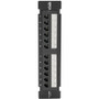 Tripp Lite 12 Port Wall-Mount Cat5e Patch Panel PoE Compliant Black Mountable Series RJ-45 S X N050-P12
