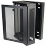 Tripp Lite SmartRack Slim Swinging Wall-Mount Rack Enclosure Cabinet Black Mountable Height Series Lb G SRW18US13