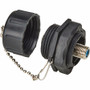 Tripp Lite series Rigid Industrial F-Type Adapter (M/F) - IP68, Black - 1 x F-Type - Male - 1 x F-Type - Female - Nickel Connector - - (A200-FF-IND)
