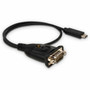 IOGEAR USB-C to Serial RS-232 Adapter - 1.5 ft (0.45 m) Serial/USB-C Data Transfer Cable for Notebook, Barcode Scanner, PDA, Computer, (Fleet Network)