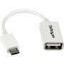 StarTech.com 5in White Micro USB to USB OTG Host Adapter M/F - USB for Cellular Phone, Tablet, Keyboard/Mouse, Digital Text Reader - - (Fleet Network)