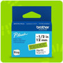 Brother P-touch BTAG-G31 Black on Light Green Label Tape - x 15/32" (12 mm) Width x 13 1/8 ft (4 m) Length - Light Green - Plastic - - (BTAGG31)