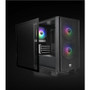 Thermaltake Versa TG ARGB Micro Tower Chassis Black Mesh Tempered Glass SPCC Triple Fan Layout Installed S CA-1Y8-00S1WN-02