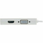 Tripp Lite series USB-C Multiport Adapter (M/3xF) - 4K 60 Hz HDMI, 1080p VGA + DVI Ports, White - 1 x USB 3.2 (Gen 1) Type C - Male - (U444-06N-HDV4K6)