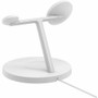 Belkin BoostCharge Pro 3-in-1 Wireless Charging Stand with Qi2 15W - For Qi2-enabled Device, iPhone, Smartwatch, AirPod - Input USB - (WIZ032TTWH)