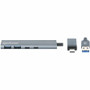 Manhattan 4-Port USB 3.0 Type-C / Type-A Combo Hub 2x2 - USB Type A, USB Type C - 640 MB/s - Notebook, Desktop, Smartphone, Mouse, - - (181075)