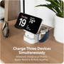 Targus HyperJuice Qi2 3-in-1 Magnetic Charging Stand - For Smartwatch, Qi2-enabled Device, Smartphone, Android Device, Wireless - (HJ3320WHGL)
