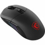 MSI VERSA 300 ELITE Black High DPI Rechargeable Optical Gaming Mouse Bluetooth 2.40 GHz USB 26000 Bluetooth/Radio Cable/Wireless Frequency VERSA300EW