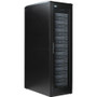 Eaton S-Series Rack: 42U, 30"W, 48"D With Divider Panel - 42U Rack Height - Black - Metal - 2000 lb (907184.74 g) Dynamic/Rolling - lb (Fleet Network)