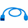 Tripp Lite series Power Cord, C20 to C21 - Heavy-Duty, 20A, 250V, 12 AWG, 2.5 ft. (0.76 m), Blue - For Network Switch, PDU, UPS, Rack, (Fleet Network)